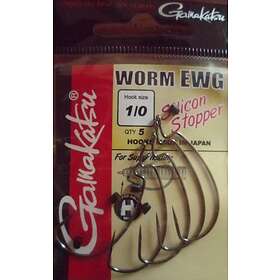 Gamakatsu Worm Ewg Texas Hook Svart 1/0