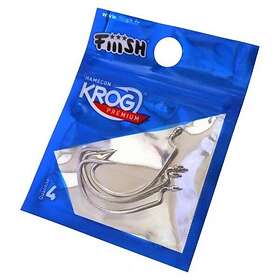 Fiiish Black Minnow Krog Premium Vmc Texas Hook 4 Units Silver 5