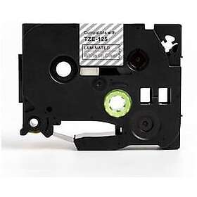 Klar Tape 9mm TZe-125 Vit på