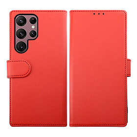 Magnetic RV Wallet Case For Galaxy S23 Ultra Red
