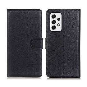 Flip Stand Leather Wallet Case For Galaxy A53 5G Black Black