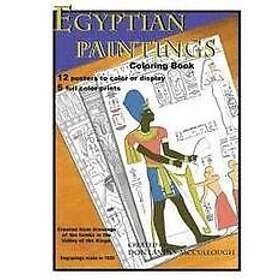 Donald Landes-McCullough: Egyptian Paintings Coloring Book: 16 Posters to color or display. 5 full pictures.