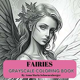 Coloring Book Fairies Grayscale