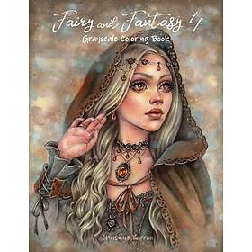 Coloring Book Fairy and Fantasy 4 Grayscale