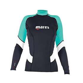 Mares Rash Guard Trilastic She Dives Long Sleeve T-shirt Woman Svart 2XS