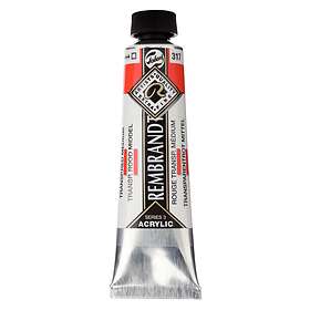 Rembrandt Akrylmaling Transparent Rød Medium 317 40ml