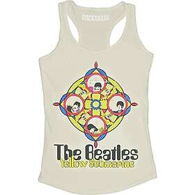 Beatles: Ladies Vest T-Shirt/Yellow Submarine & Portholes