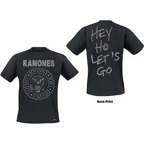 Ramones: Unisex T-Shirt/Seal Hey Ho (Back Print)