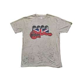 Beatles: Unisex T-Shirt/Guitar & Flag (Wash Collection)