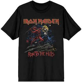 Iron Maiden: Unisex T-Shirt/Number Of The Beast Run To The Hills Distress