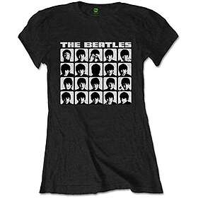 Beatles: Ladies T-Shirt/Hard Days Night Faces Mono (Large)