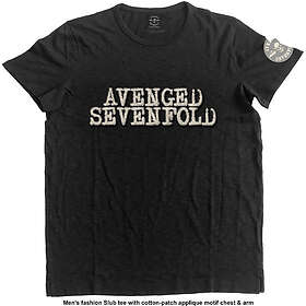 Avenged Sevenfold: Unisex Applique T-Shirt/Logo & Death Bat