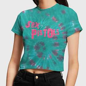 Sex Pistols: Ladies Crop Top/Logo (Wash Collection)