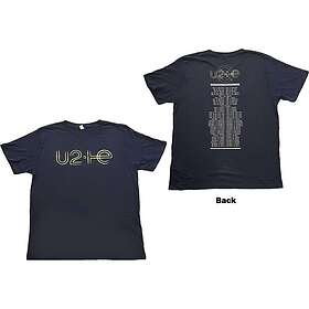 U2: Unisex T-Shirt/I+E 2015 Dates (Back Print)