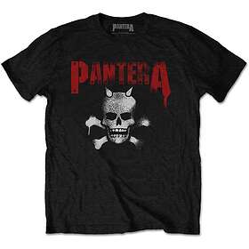 Pantera: Unisex T-Shirt/Horned Skull Stencil (Back Print)