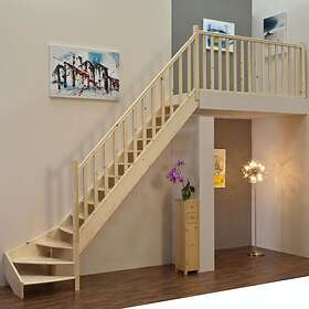 Byggera Lofttrappa Prima L-form Prima, Höger, Gran