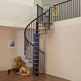 Byggera Spiraltrappa Euro Design Svart spiraltrappa Ø1400 mm Ek