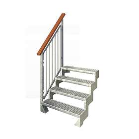 Dolle Trädgårdstrappa Gardentop Gallersteg med Nordic Räcke gallersteg 100cm 11S