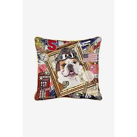 Homeroom Kuddfodral Bruno Röd blå beige