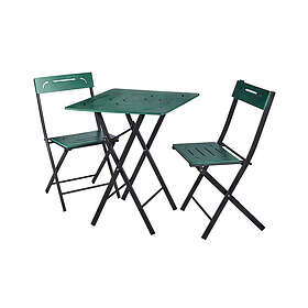 Hanah Home Trädgårdsset med bord och chairs (3 delar) Oval Grön Svart 140 83