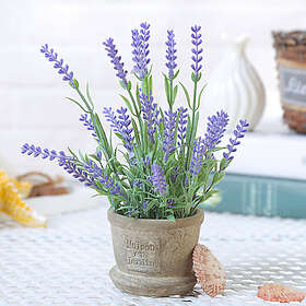 Flower Lavender Plant Vivid Home Ornaments Potted for School Home Office Hotel