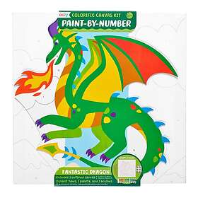 Ooly Paint By Number Sæt Fantastic Dragon OneSize Malebog unisex