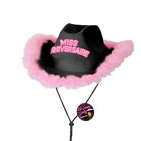 Noir CHAPEAU GIRLY MISS ANNIVERSAIRE Rose, Fuchsia