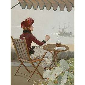 Seaside Jean Beraud Cafe 1884 Painting Large Wall Art Poster Print Thick Paper 18X24 Inch Caf La peinture mur Impression d'affiches