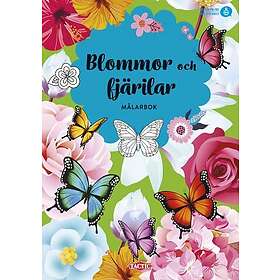 Tactic Målarbok flowers and butterflies