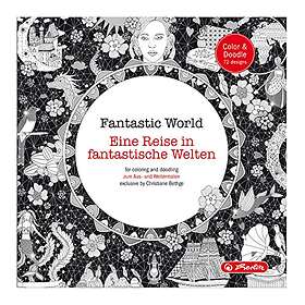 Herlitz 50013494 målarbok Fantastic World för vuxna