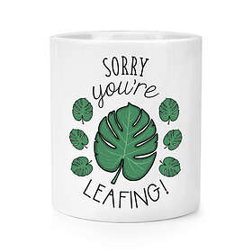 PLANT Sorry You're Leafing Makeup Brush Pencil Pot Leaving Gardener Teacher Pun