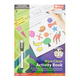 Colours A4 14 Pages Wipe Clean Activity and Shapes Book With Pen by Ormond