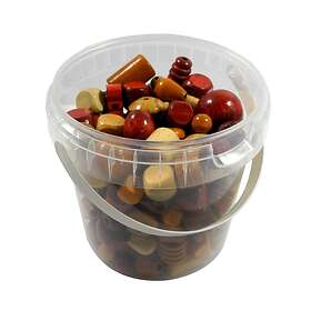 Pracht Creatives Hobby 0855-144 Perles en Bois Mix Tons naturels 400g en différentes Formes et Couleurs, pour bricoler et créer des Colliers