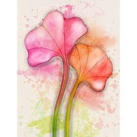 Simple Ink Splat Flower Bloom Painting Extra Large XL Wall Art Poster Print Fleu