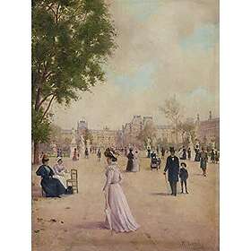 Bare The Tuileries Gardens After 1883 Painting Large Wall Art Poster Print Thick Paper 18X24 Inch Jardin La peinture mur Impression d'affich