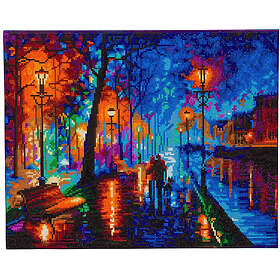 Abstract AT54378D: NEW Melody Of The Night By Leonid Afremov On Canvas Picture Wall Prints Modern Art Posters Size: 40" X 30" (101cm X 76cm)