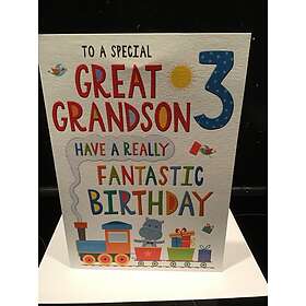 Verse GREAT GRANDSON 2nd HAPPY BIRTHDAY CARD NICE HIGH QUALITY 9\×6\" AGE 2"