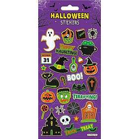 Perfect Happy Haunting Sparkly Reusable Halloween Stickers for Trick or Treater,