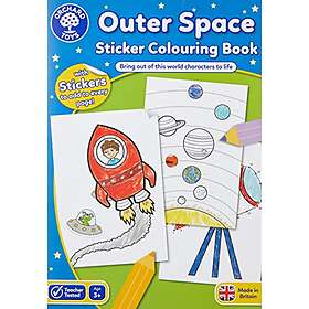 Orchard Toys Outer Space Sticker Colouring Book, Educational Activity Book, Space, Space Colouring Book, Kids Age 3 Years +, Perfect for Par