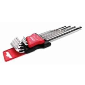 Cimco 110604, L-formad skiftnyckel, Metrisk, 9 st, Krom-vanadiumstål, Kromaterin