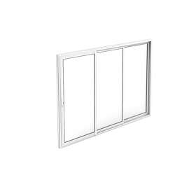 Halle Skjutbart Dörrparti 3-Delat Thermo Vit Skjutdörrsparti 3-del 4000x2100 Spegelv. WZSLVSD34021S