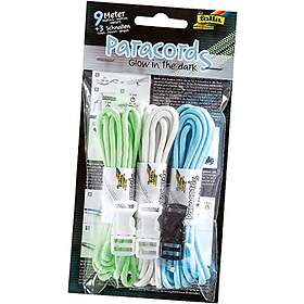 Folia 83399 Paracord Set Glow in the Dark 3 m Cords and 3 Clasps Ideal for Creat