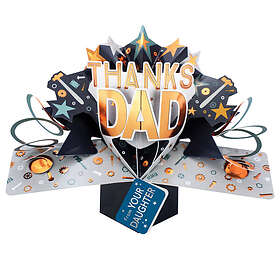 DAD From Your Daughter Thanks Pop Up Card Father's Day, Birthday, Any Occasion
