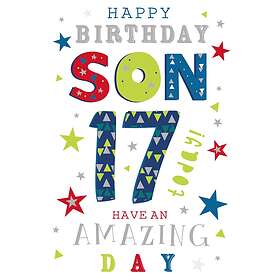 Modern SON 17th BIRTHDAY CARD AGE 17 ~ DESIGN QUALITY CARD NICE VERSE