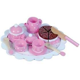Collection GENERIQUE Figurine de Dinette jouet en bois 18 pcs plateau thé enfant 3 ans