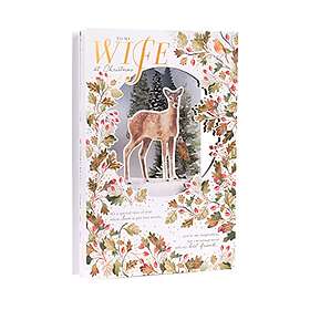 Woodland Hallmark Christmas Card for Wife Traditional 3D Scene Design