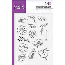 Fusion Crafter's Companion Clear Acrylic Stamps-Floral , One Colour, Size