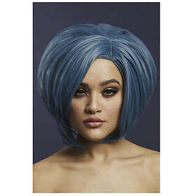 Fever Savanna Wig Blue Short Bob 1920s 20s Fancy Dress