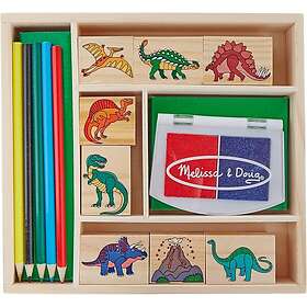 Melissa & Doug Dinosaur Stamp Set with Colouring Pencils for Children Arts ...