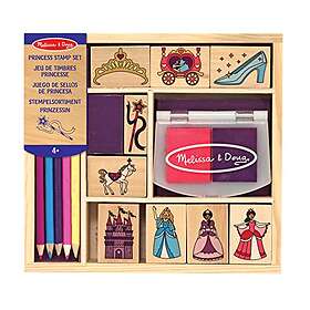 Melissa & Doug Tampons Princesss, Jeu de timbres en bois, Jouet créatif pour enfants de 3 4 5 6 7 ans, Cadeau pour filles et garçons, 9 timb